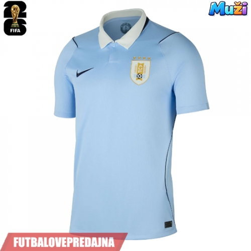 Lacne Muži Futbalové dres Uruguaj MS 2026 Krátky Rukáv - Domáci